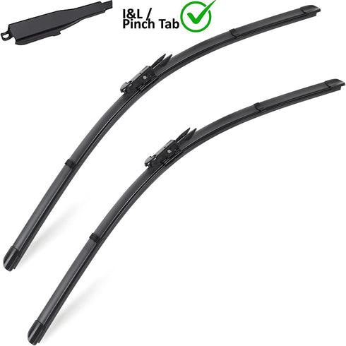 OEM 22"+22" Wiper Blade Replacement for 08-13 Chevy Avalanche Silverado Tahoe Suburban 05-18 GMC Sierra Yukon Cadillac Escalade EXT ESV SLK SLC-Or...