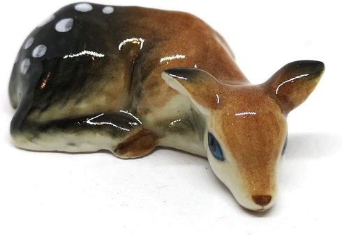 ZOOCRAFT Ceramic Deer Bambi Figurine Craft Miniature Collectible Porcelain Animal Gift...