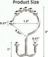 Amazer Shower Curtain Hooks, Rust-Resistant Metal Double Shower Curtain Rings for Curtain Rolling Shower Hooks, 12PCS Shower Rings for Bathroom Sh...