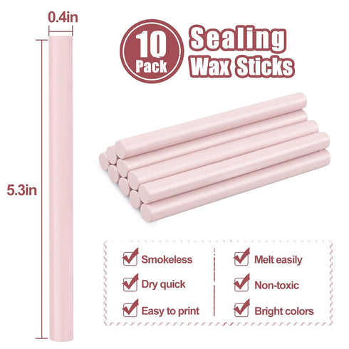 Glue Gun Sealing Wax Sticks for Wax Seal Stamp -Light Pink, Great for Wedding Invitations, Cards Envelopes, Snail Mails, Wine Packages, Christmas ...