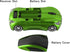 Cool Sport Car Shape 2.4GHz Wireless Mouse Optical Cordless Mice with USB Receiver for PC Laptop Computer 1600DPI 3 Buttons Green...