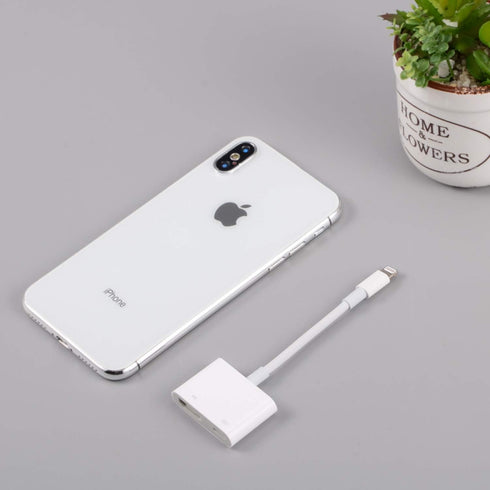 Lightning to HDMI Adapter with Lightning Digital AV Adapter 1080P, Lightning Charging Port White for Select iPhone iPad and iPod Models and HDTV M...
