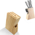 Wooden Knife Block Countertop Knife Holder Knife Organizer with Scissors-Slot for Kitchen...