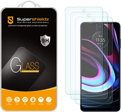 Supershieldz (3 Pack) Designed for Motorola Edge (2021) / Motorola Edge 5G UW Tempered Glass Screen Protector, Anti Scratch, Bubble Free......