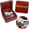 Sinzyo Anastasia-Once Upon a December Music Box Vintage Musical Boxs Gift for Birthday Valentine's Day Christmas Day(Wine Red Box)...