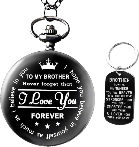 Gifts for Brother,Best Brother Gifts?Pocket Watch for Brother, Christmas Gifts for Brother,Birthday Gifts from Sister, Unique Gifts for Brother...