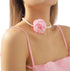 Baroque Pearl Choker Necklace with Handmade Flower Vintage Floral Rose Collar Bridal Pearl Neck Chain Party Neck Jewelry for Women and Girls...