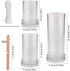 Plastic Candle Molds,2 Sizes Cylinder Candle Molds Pillar Candle Mould with Candle Wick Wooden Wick Holders Cylindrical Mould DIY Candle Making Su...