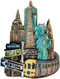3D New York Skyline Refrigerator Magnet Sticker Tourists Travel Souvenirs, 3D NYC Landmark Broadway Times Square Statue of Liberty for Home & Kitc...