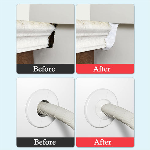 Waterproof Duct Seal Repair Sealing Clay 8 pack White Moldable Silicone Putty, Quick Mending Mud for Pipe Connection, Wall Hole, Air Conditioning ...