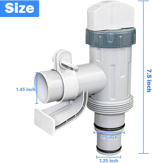 Plunger Valve with Holder for Intex above Ground Pool Hose - Replacement Parts Compatible with Pool Filter Pump (1 Pack)...