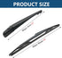 Rear Windshield Wipers Blade Arm Set for Nissan Quest 2005-2009, for Nissan Versa 2007-2012 Back Glass Wiper Arm Blade Replacements All Seasons Fi...