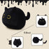 Black Cat Plush, 9.8" Cat Stuffed Animal, Soft Cute Cat Plushie, 3D Cat Shape Design Pillow for Boys Girls, Sofa Bedroom (Black Cat)...