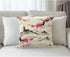 Beabes 18X18 Inch Pillowcase Cherry Landscape, Traditional Japanese Lakes Cherry Pink Comfortable Throw Pillow Case Square Cushion Cotton Linen De...