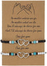 Love Card Couple Ankle Bracelets for Women Handmade Heart Shape Beach Bead Bracelets Anklets Fashion Woven Rice Bead Adjustable Rope Anklet Set fo...