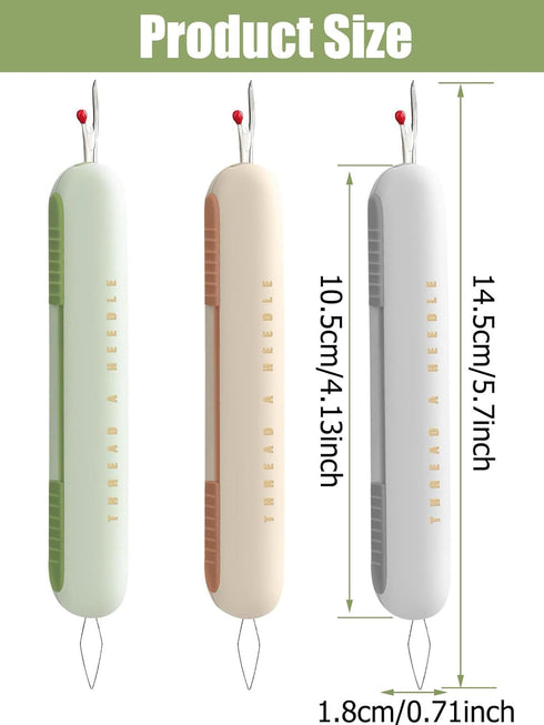 YEQIN 2PCS 2 in 1 Needle Threader Seam Ripper, Upgraded Thread Seam Ripper Needle Threading and Seam Remover Seam Ripper Tool Needle Threaders for...