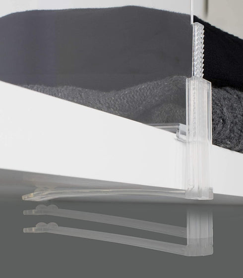 Richards Homewares Acrylic Shelf dividers 2 Pack- Closet Organizer and Storage for Purses, Sweaters, Clothes or Books - Clear Separators for Bedro...