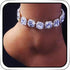 Crystal Anklets Silver Anklet Bracelets Sparkly Foot Chain Adjustable Foot Jewelry for Women...