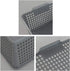 Gloreen 3 Pack Large Plastic Storage Baskets, Multipurpose Storage Basket for Organizer, Grey...