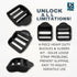EXTEMPORE 1" (25mm) Plastic Ladder Lock Buckle Triglide Tension Lock Replacement Plastic Buckle for Backpack Belt Adjusters....