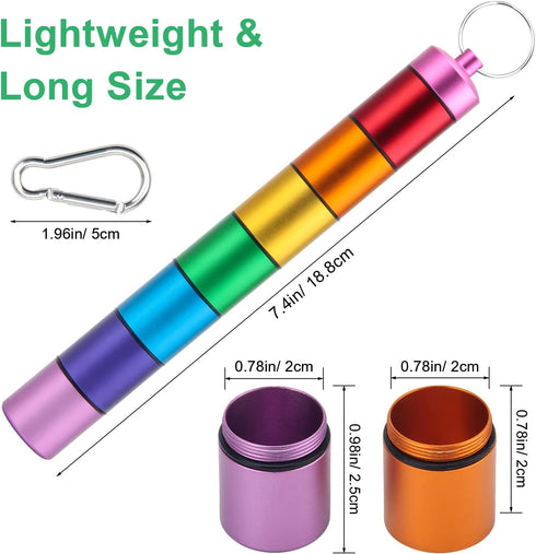 Small Portable Pill Case Keychain, Anglecai Waterproof Metal Pill Holder Tube Mini Pill Organizer Weekly Pocket Pill Boxes, Pill Container Holder ...