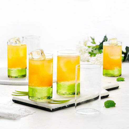 Borosil Drinking Glasses, 12 Oz, Set of 6, BPA Free, Borosilicate Drinking Glass, Clear & Lightweight Water Glass Set, Odor Resistant, Freezer & D...