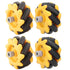 Mecanum Wheel 48mm Omni Directional Electric Motors Parts Smart Robot Car Accessories DIY Components(2 Pairs)...
