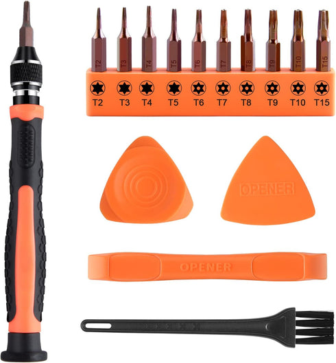 NEBURORA 10 in 1 Torx Screwdriver Set with T2 T3 T4 T5 T6 T7 T8 T9 T10 T15 Interchangeable Magnetic Torx Bit & Opening Tool,Torx Security screwdri...