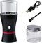 Spacenight Electric Herb Grinder, USB-Rechargeable, 2pcs 1.7oz Glass Herb Chamber - Ideal for Everyday Carry...
