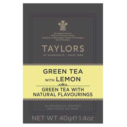 Taylors of Harrogate Green Tea with Lemon, 20 Count (Pack of 1)...