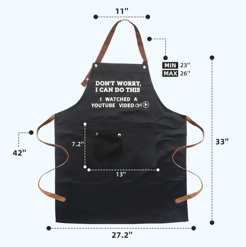 Cooking Chef Apron for Men, Funny Apron Gifts for Men with 3 Pockets Adjustable Neck Strap Grilling Kitchen BBQ Dad Apron-Birthday Christmas Gifts...