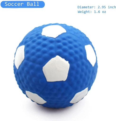 T'CHAQUE Squeaky Dog Toys, Natural Latex Rubber Dog Balls, Soft, Bouncy & Durable for Small Medium Dogs Puppy Interactive Chew Sound Fetch Play Do...