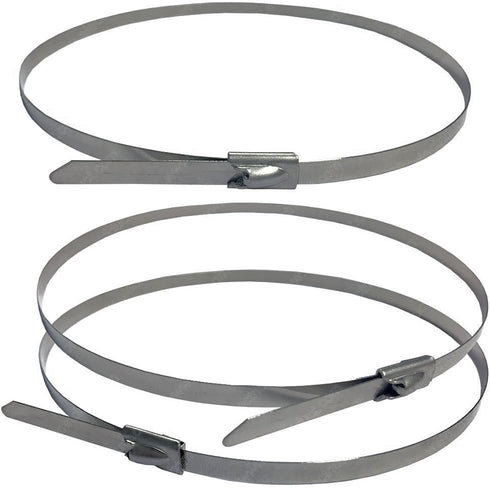 Electriduct 304 Stainless Steel Cable Ties 14 Inch 200 Lbs Heavy Duty Self Locking Ball Lock Zip Ties UV Resistant (10 Pack)...