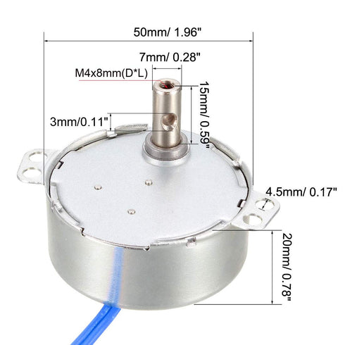uxcell Synchronous Motor AC 100-127V 30-36RPM 50-60Hz CCW/CW 4W Reduction Gear Motor...