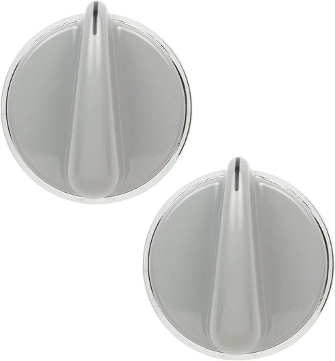UPGRADED Lifetime Appliance 2 x WH01X10462 Control Knob Compatible with General Electric Dryer (Grey)