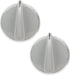UPGRADED Lifetime Appliance 2 x WH01X10462 Control Knob Compatible with General Electric Dryer (Grey)