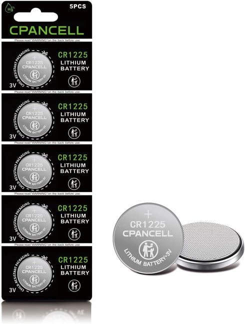 CR1225 Lithium Batteries 3V High Capacity Battery (5 Count)...