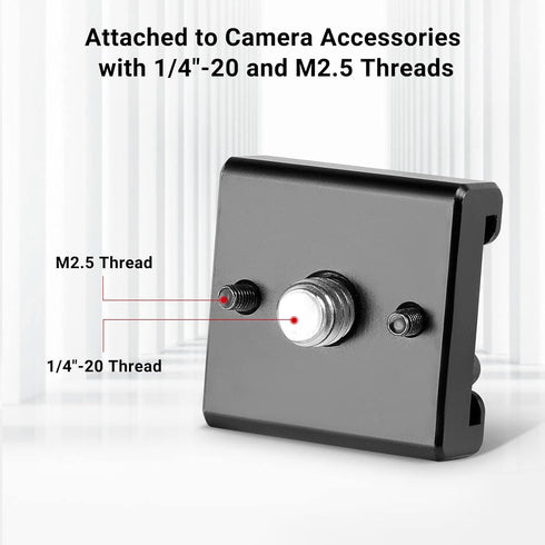 SmallRig Cold Shoe Mount (2pcs Pack) with 1/4"-20 Thread for Camera Cage Flash LED Monitor Microphone - 2060...