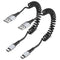 Coiled USB C Cable, 2 Pack USB to USB C Coiled Cable for Car Short USB C Retractable Cable for iPhone 15 Pro Max, Samsung Galaxy S23 S22, Moto G8,...