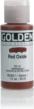 Golden Fluid Acrylic Paint 1 Ounce-Red Oxide...