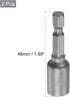 uxcell Quick-Change Nut Driver Bit, 1/4" Hex Shank 8mm Magnetic Nut Setter Drill Bits, 1.89" Length, Metric 2 Pcs...