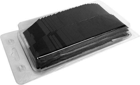 MOOCA 100 pieces of 1.5 x 1.5-inch plain black velvet hanging earring cards serve as earring holders and display cards for ear studs and more. Mad...