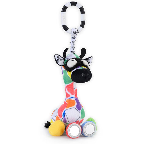 Plush Chime & See Attachable Hanging Activity Toy Jaffy The Fringe Footed Giraffe Gender Neutral Funky Fun Sensory Gift...