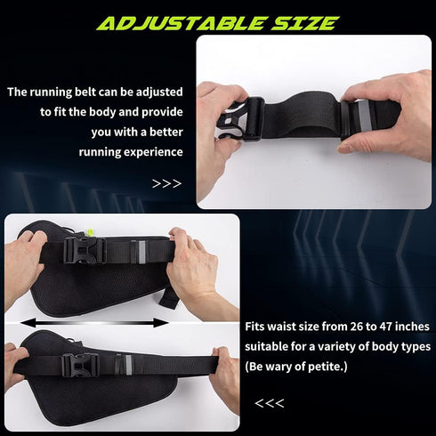 Labeol Waist Pack, Waterproof Hydration Belt with Water Bottle Holder, Adjustable Fanny Pack for Running, Hiking, Walking, Cycling, Black...