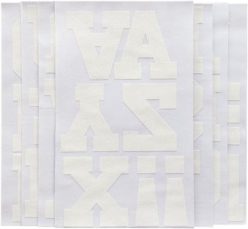 Magfok Iron on Transfer 3 Inch White Flock Letter for Clothing, 7 Sheet (Black or White Optional)...