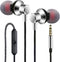 Wired Earbuds Headphones with Microphone Stereo Bass Earphones Noise Isolation in-Ear Headset Compatible with All Smartphones Tablets iPod IPad MP...