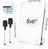 Frosted Acrylic White Board 8x6 Inches, Frameless Desktop Tablet Dry Erase Board with Flexible Magnetic Stand and Markers, Mini Whiteboard Desk Ac...
