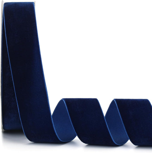 Navy Blue Velvet Ribbon 1-1/2 Inch x 20Yd,Great for Gift Wrapping,Hair Bows,Christmas,Wedding Party Decoration(1-1/2" Navy Blue)...