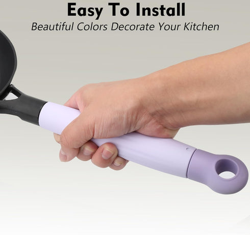 imarku Removable Handle for 10 & 12-inch Honeycomb Cast Iron Skillet Pan, Detachable Handle Replacement, Purple...