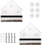 Window Bird Feeder 2 Pack - Clear Clear Bird House Shape Hanging Birds Feeder with Suction Cups and Screws,Separable & Removable Seed Feed Tray fo...